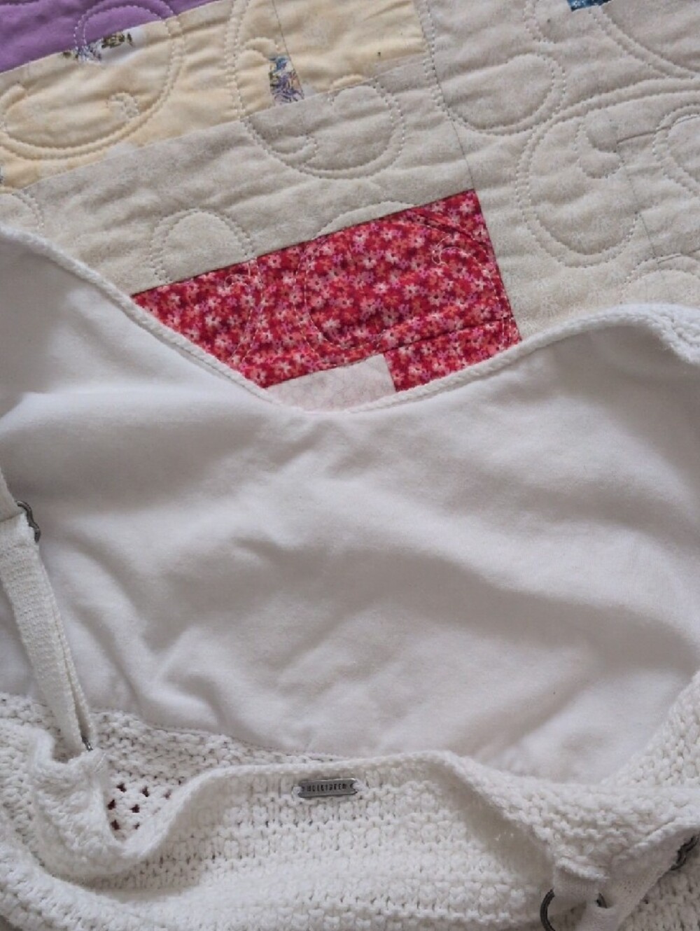 Hollister Crochet Crop Top White Daisy Trim Coquette Boho Y2K Cami - Picture 5 of 11